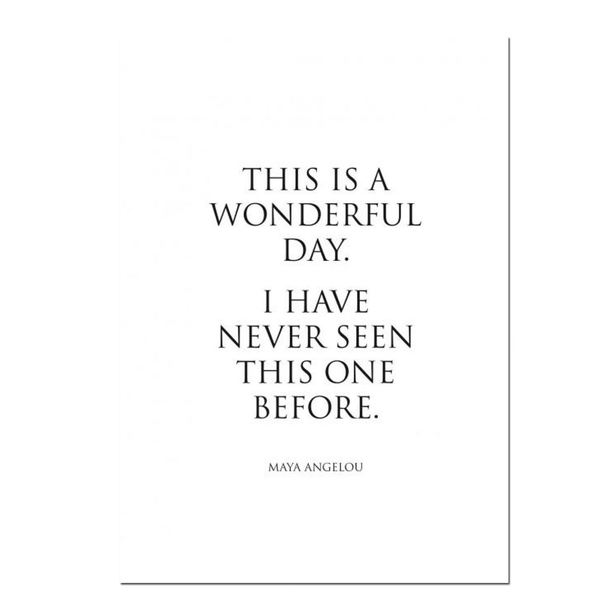 Kunstdruck "This is a wonderful day" von Wunderwort
