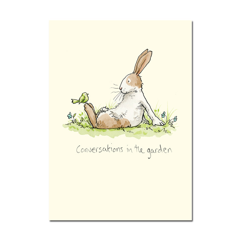 Two Bad Mice Doppelkarte "Conversations in the Garden " von Two Bad Mice, Hase & Vogel