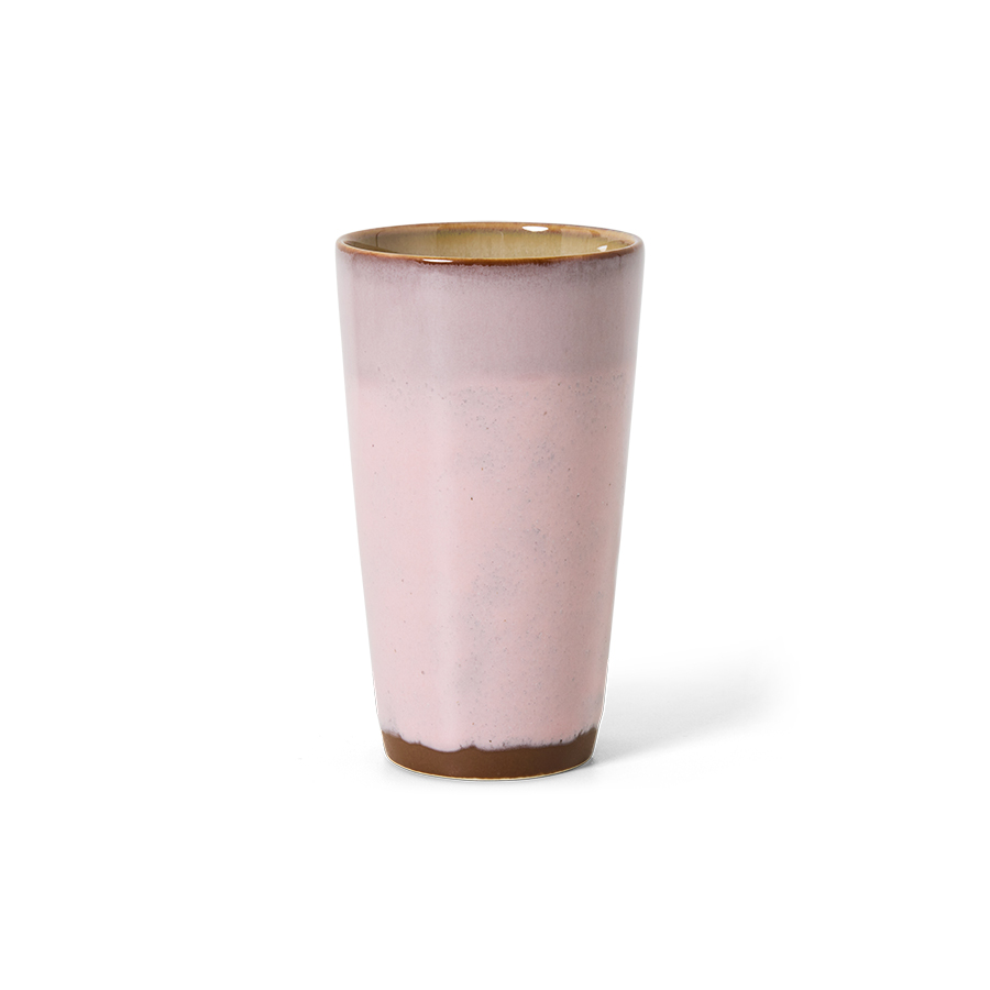 HKliving 70's Kaffee Latte mug, VEIL, rosa, 300 ml
