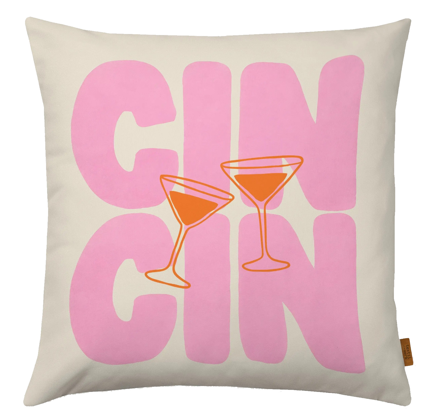 Kissenhülle Cin Cin, ca. 40 x 40 cm,  Polyester Canvas    