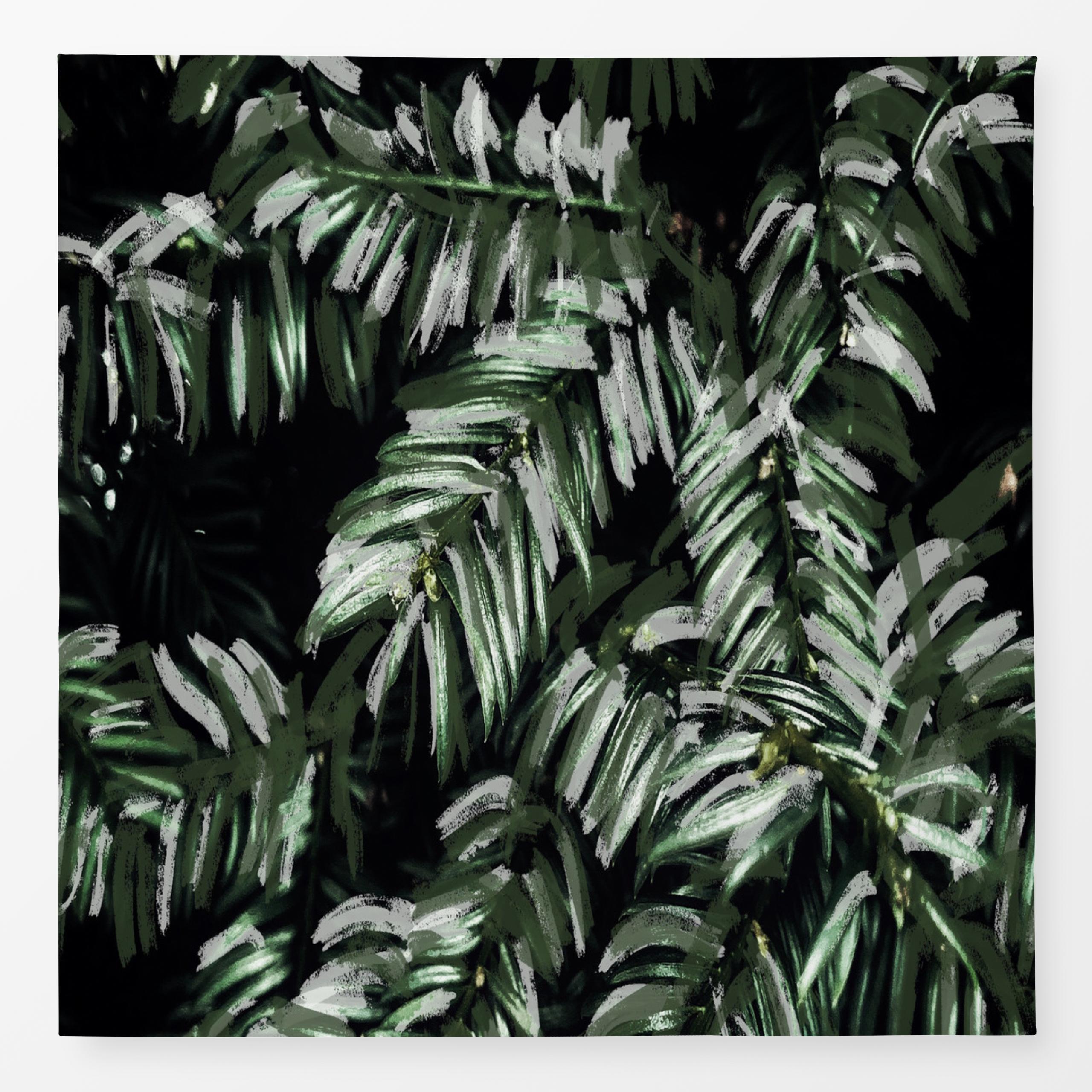 % Tischdecke Schwarzwald Tanne Paint, ca. 140x140, Leinen