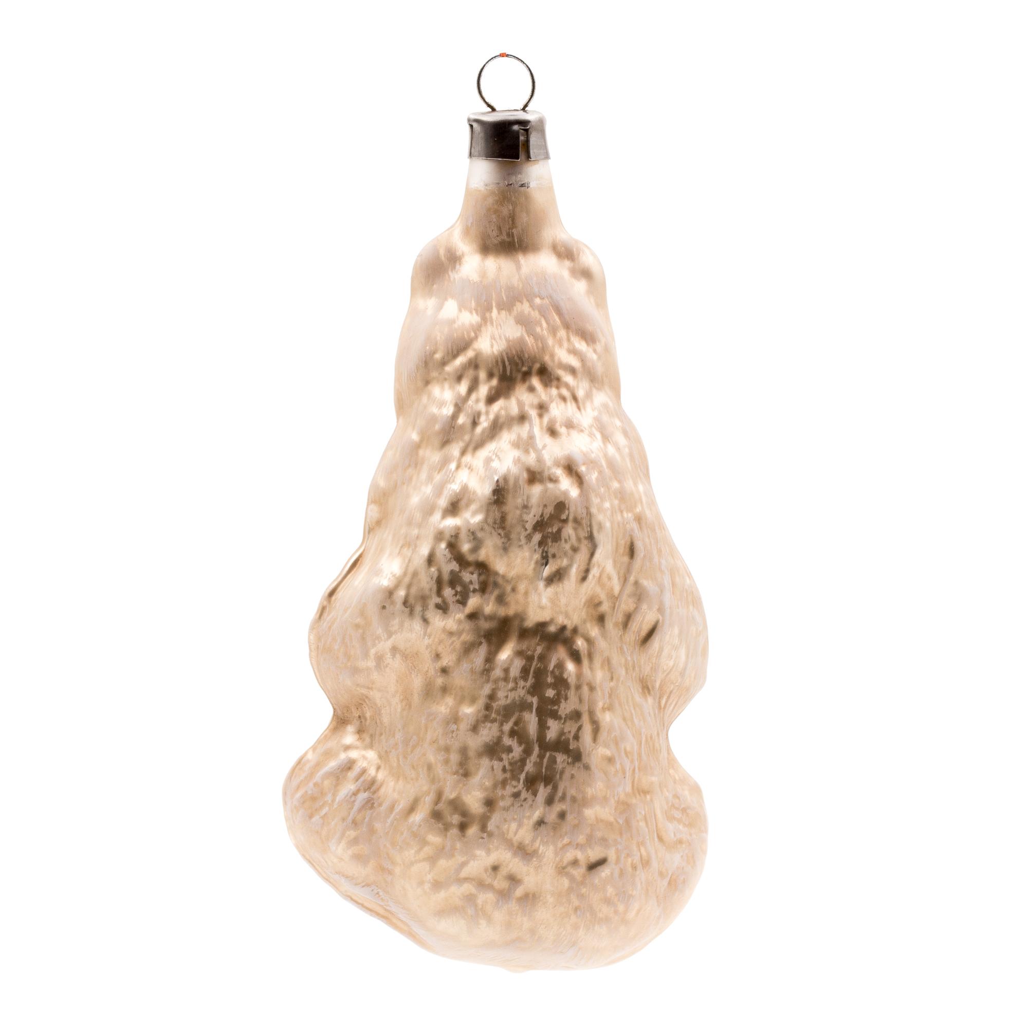 Nostalgie Christbaumkugel "Eisbär mit Fisch " patiniert von Marolin 