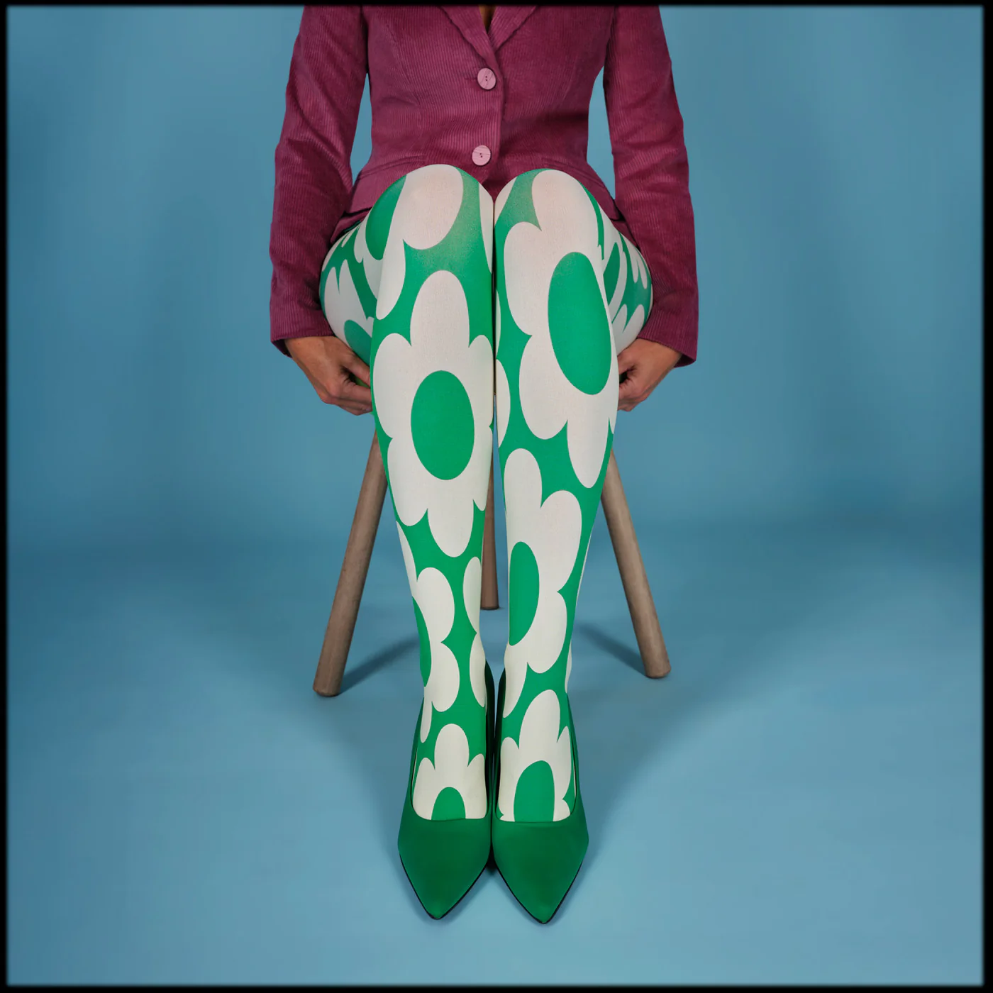 MARGOT Strumpfhosen Greenie Flowerettes,  MARGOT verrückte Mode aus Dänemark   