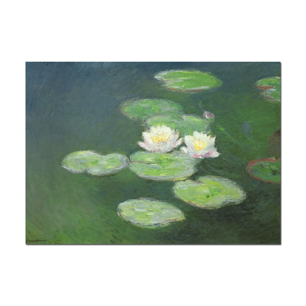 Claude Monet Postkarte " Seerosen am Abend" Kunst 