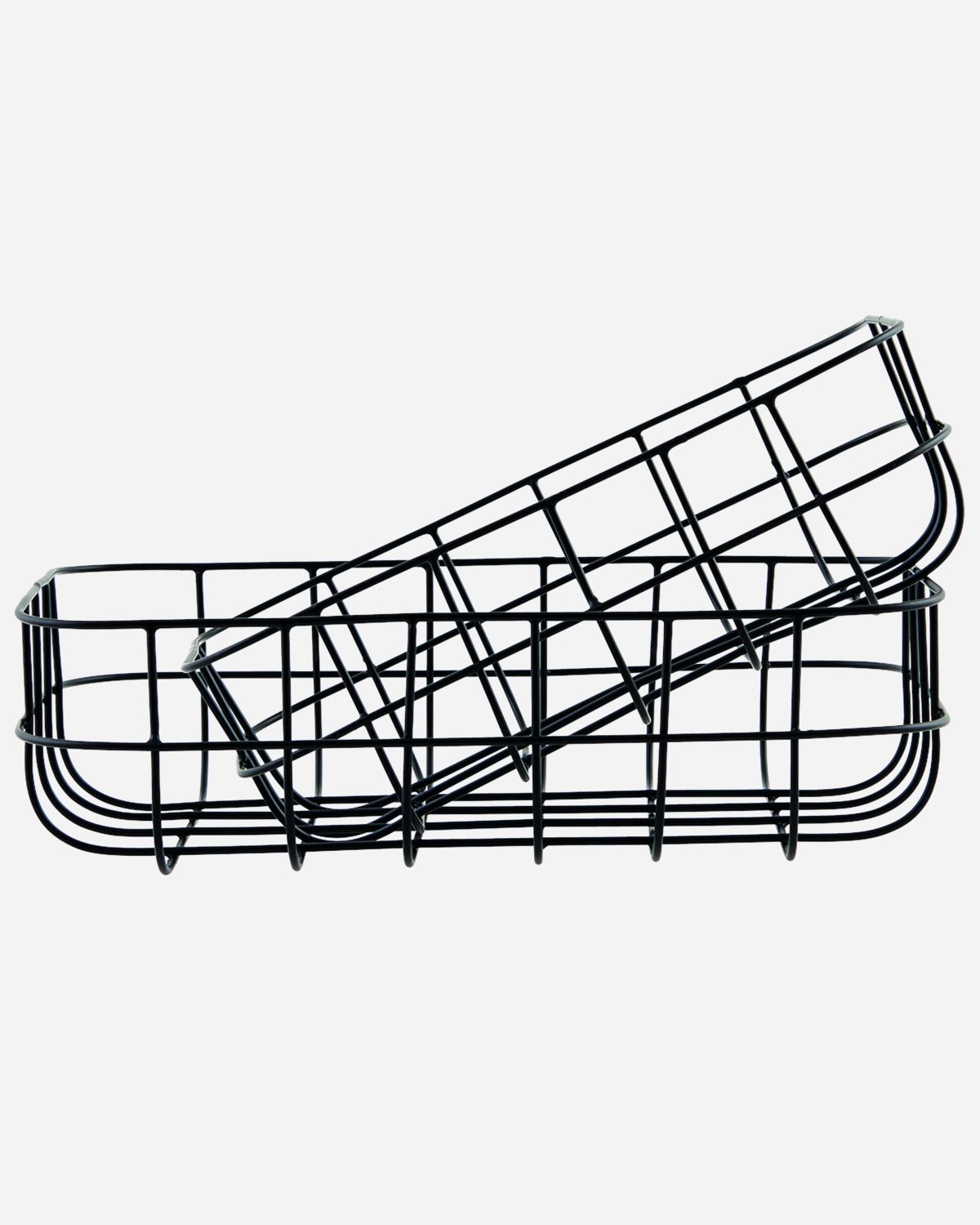 Korb  Simply, Größe S,  Schwarz, l: 24 cm, w: 16 cm, h: 8 cm von house doctor