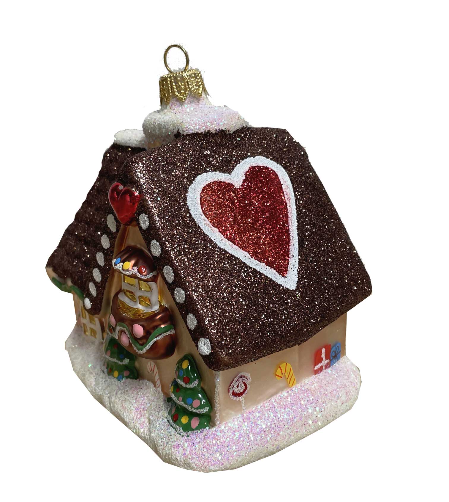 Christbaumkugel Lebkuchenhaus / Hexenhaus von der Oberfränkische Glasmanufaktur