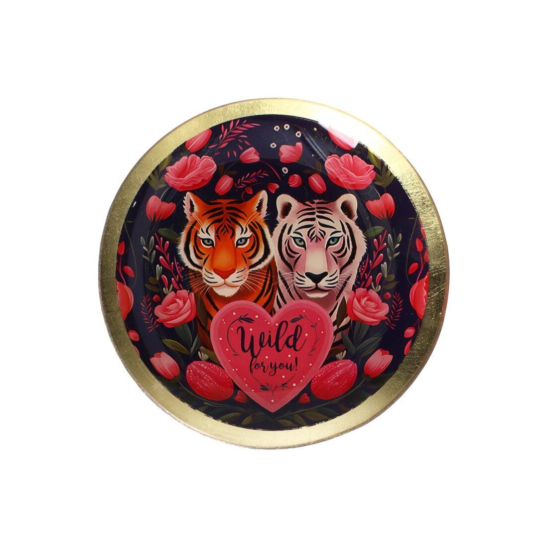 Love Plates, Glasteller M, Motiv: Wild for you!, rund, mehrfarbig, D.  ca. 13 cm