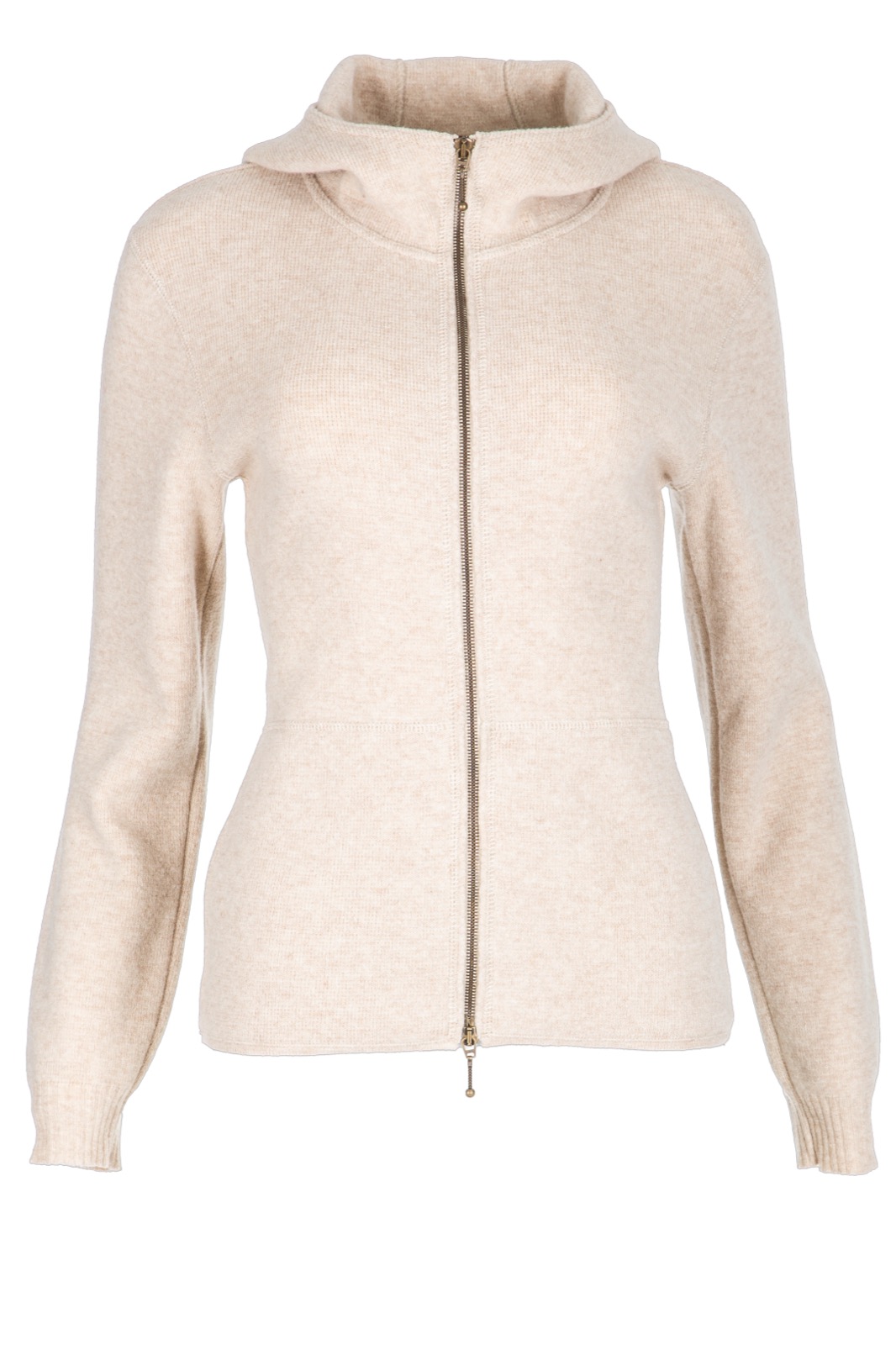DUNQUE Kapuzen-Jacke Uni, Farbe natur, 100% Schurwolle , Made in Germany 