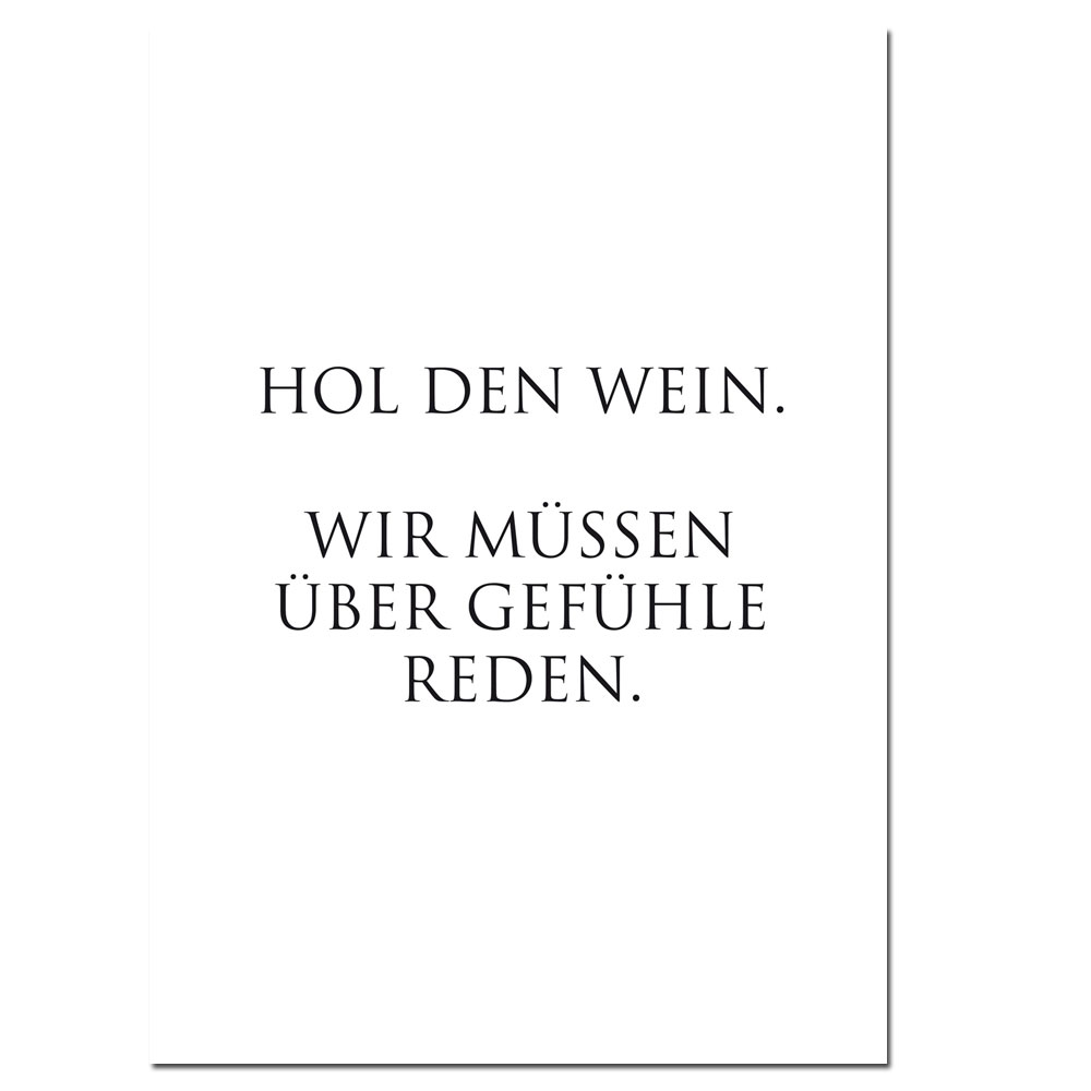 Kunstdruck "Hol den Wein"  von Wunderwort