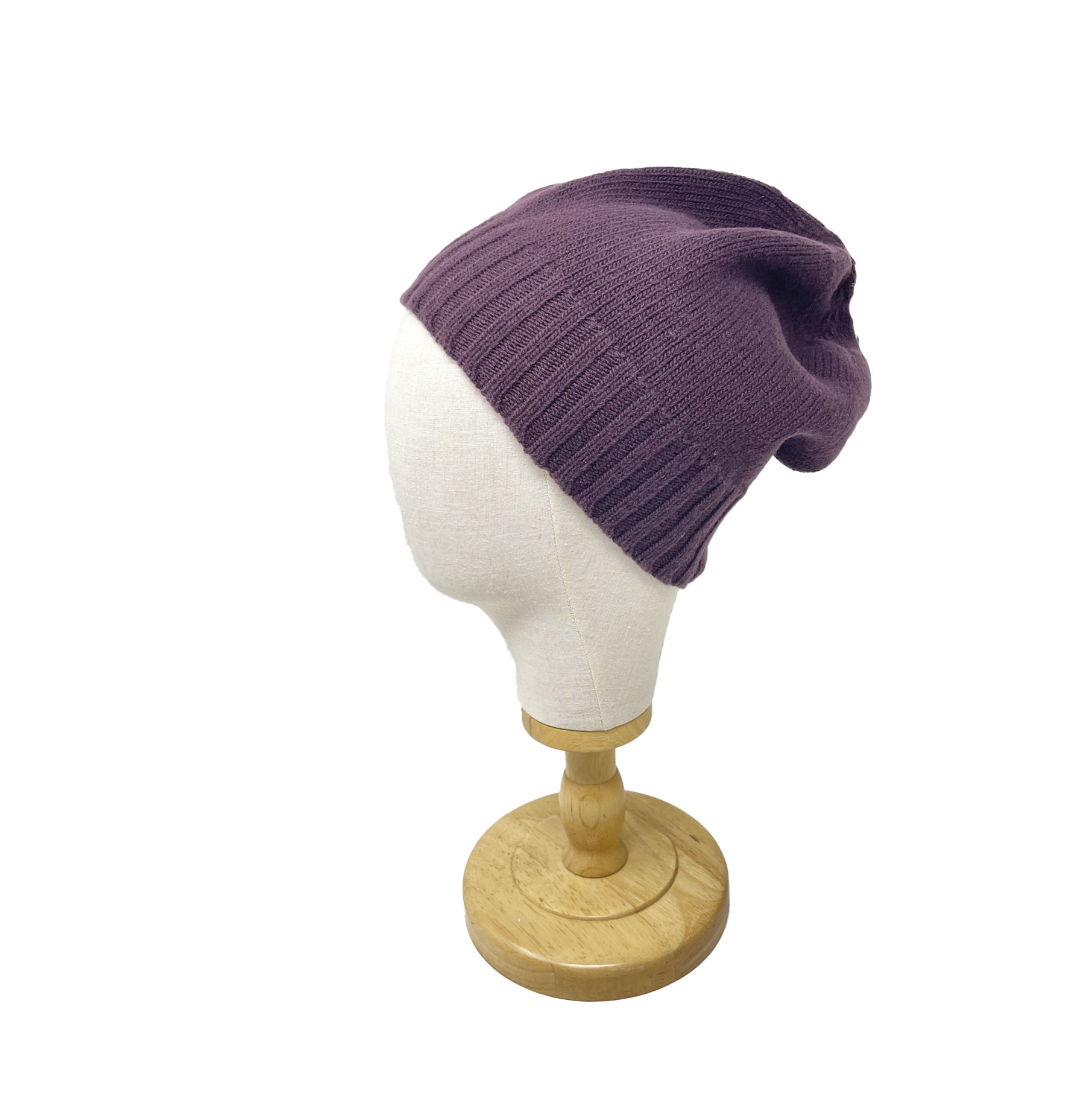 McKernan Mütze "CHUNKY TULIP HAT" AUBERGINE, Wollmütze, 100% Wolle
