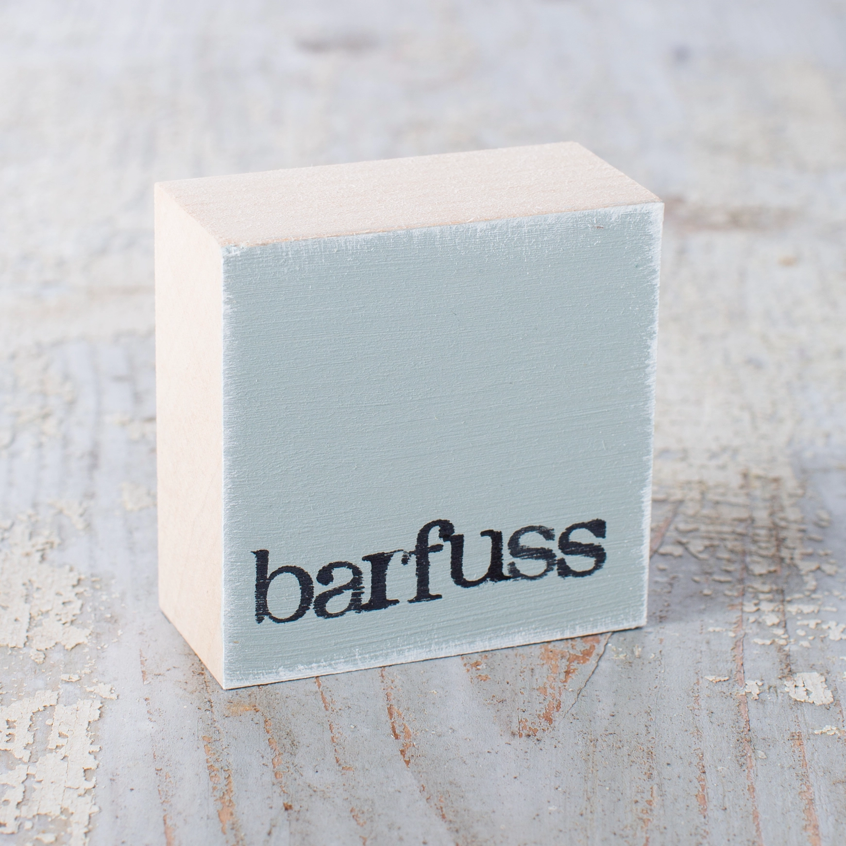 Textplatte "barfuss" weiss von iopla , 6 x 6 cm  