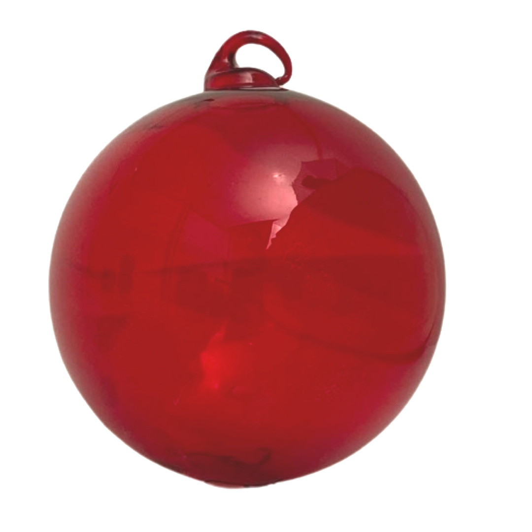 Weihnachtskugel Glasöse rot, ca. 10 cm  , Glas