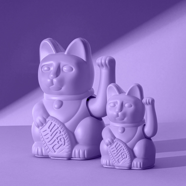 Lucky Cat / Winkekatze/ Glückskatze  Mini | Lilac/ Flieder