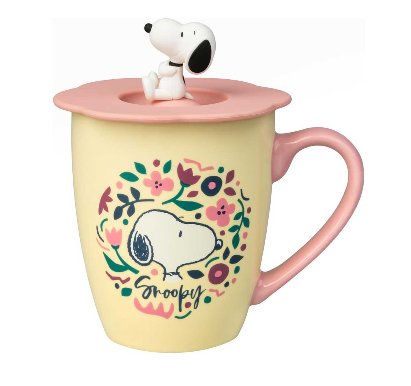 Snoopy Premium Becher, ca. 350 ml mit Deckel aus Silikon