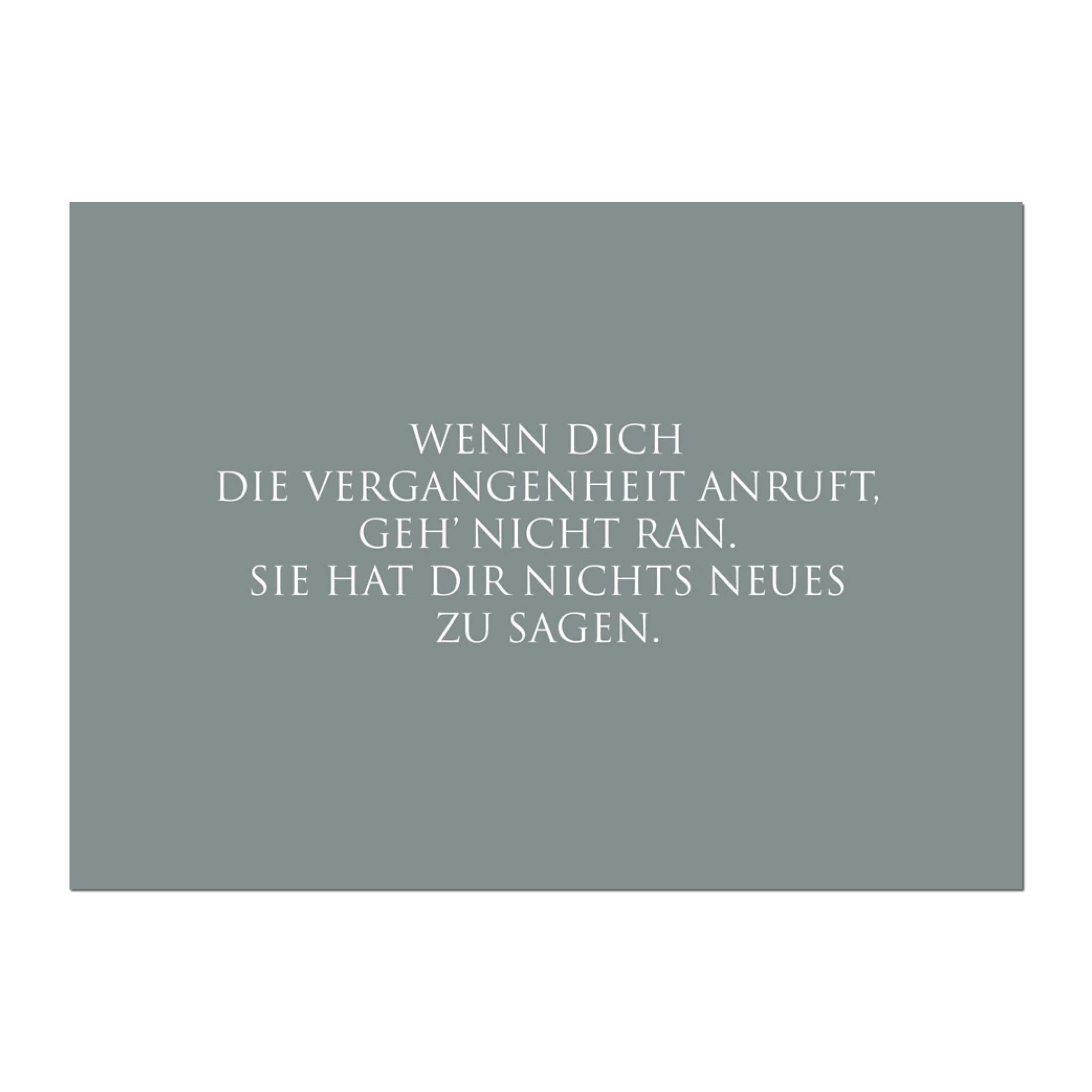 Wunderwort Postkarte "Wenn die Vergangenheit anruft…"