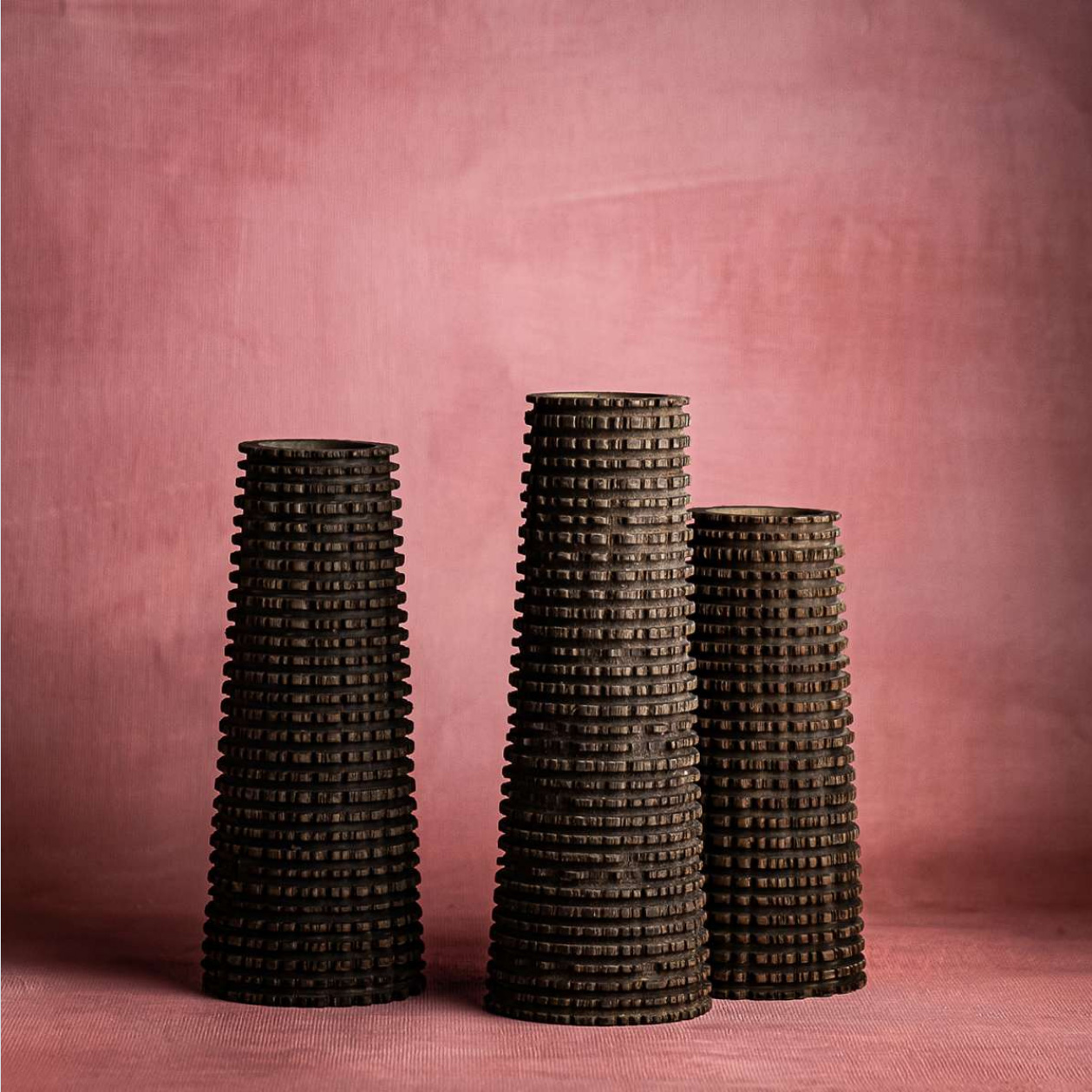 KLATT OBJECTS FUSO Vase M, Höhe ca. 17 cm, Holzvase