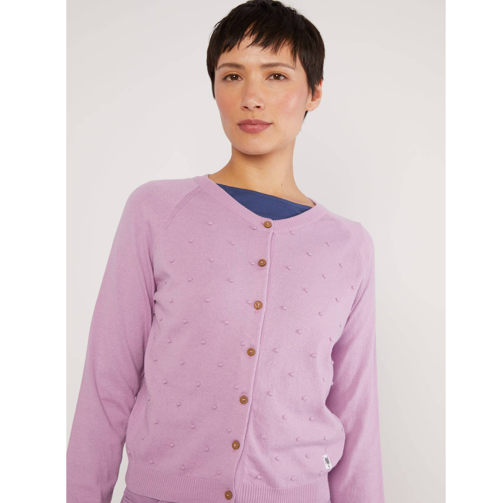 Blutsgeschwister Cardigan Knot Hop, Farbe: funny bugs lilac knit