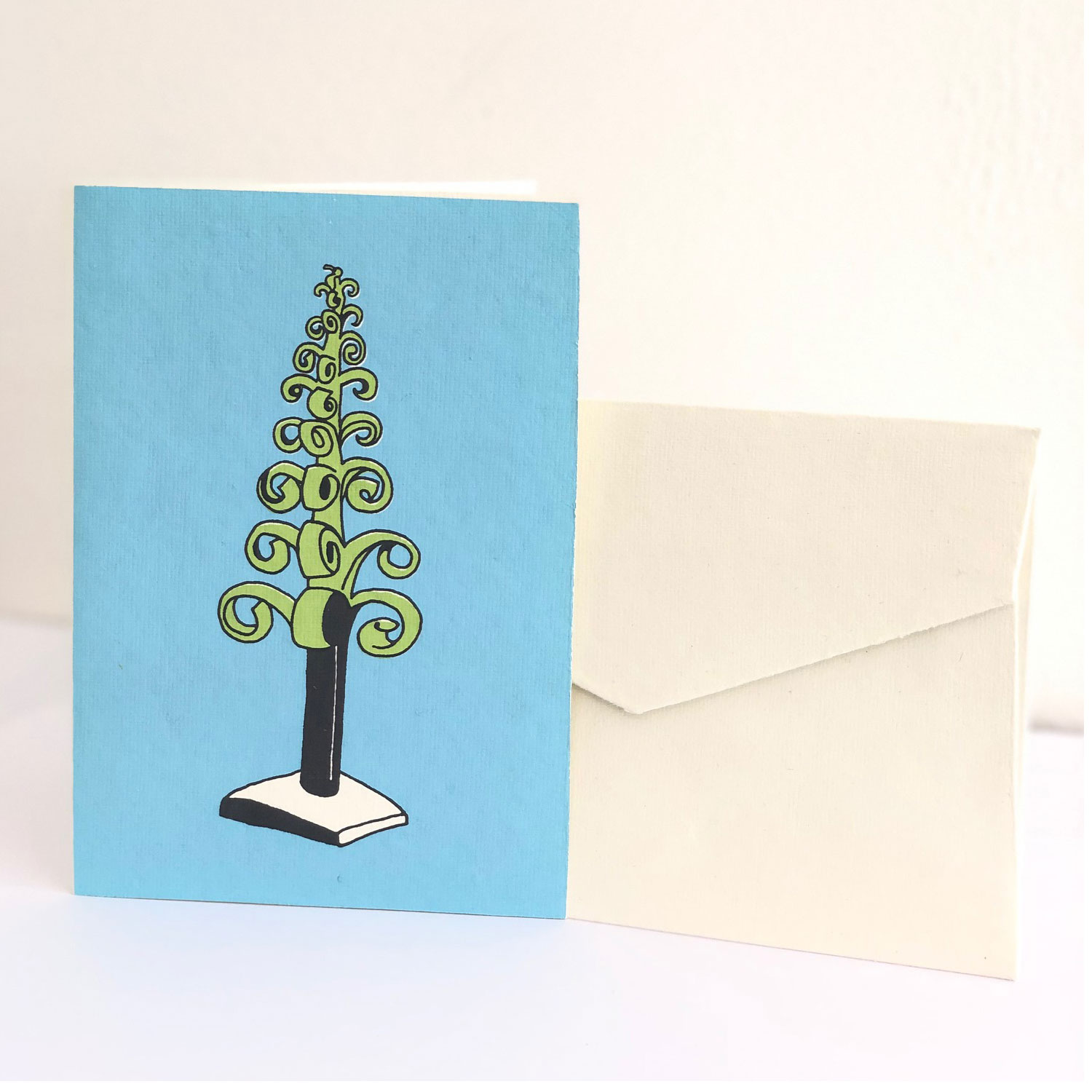 Doppelkarte Weihnachten "Baum Erzgebirge" von Salon Elfi aus Berlin