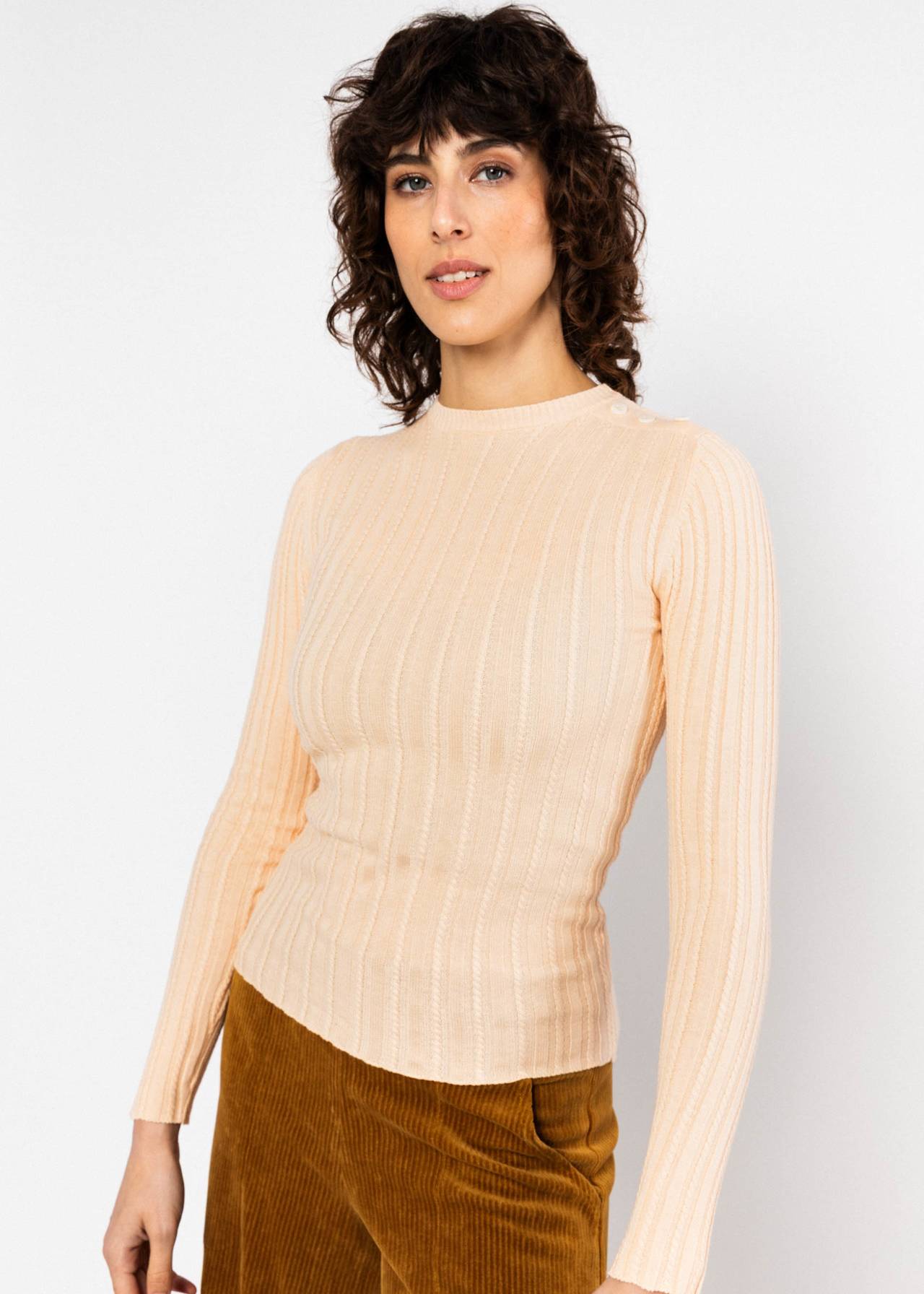 Blutsgeschwister Strickoberteil Jazz & Chill Crew beige dream knit