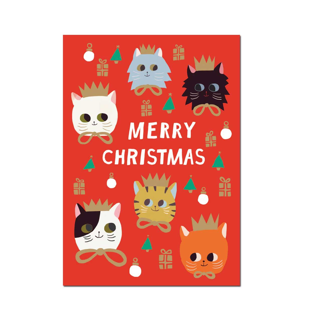 Roger la Borde Doppelkarte "Starflower" 5er Set, Weihnachtskarten Katzen