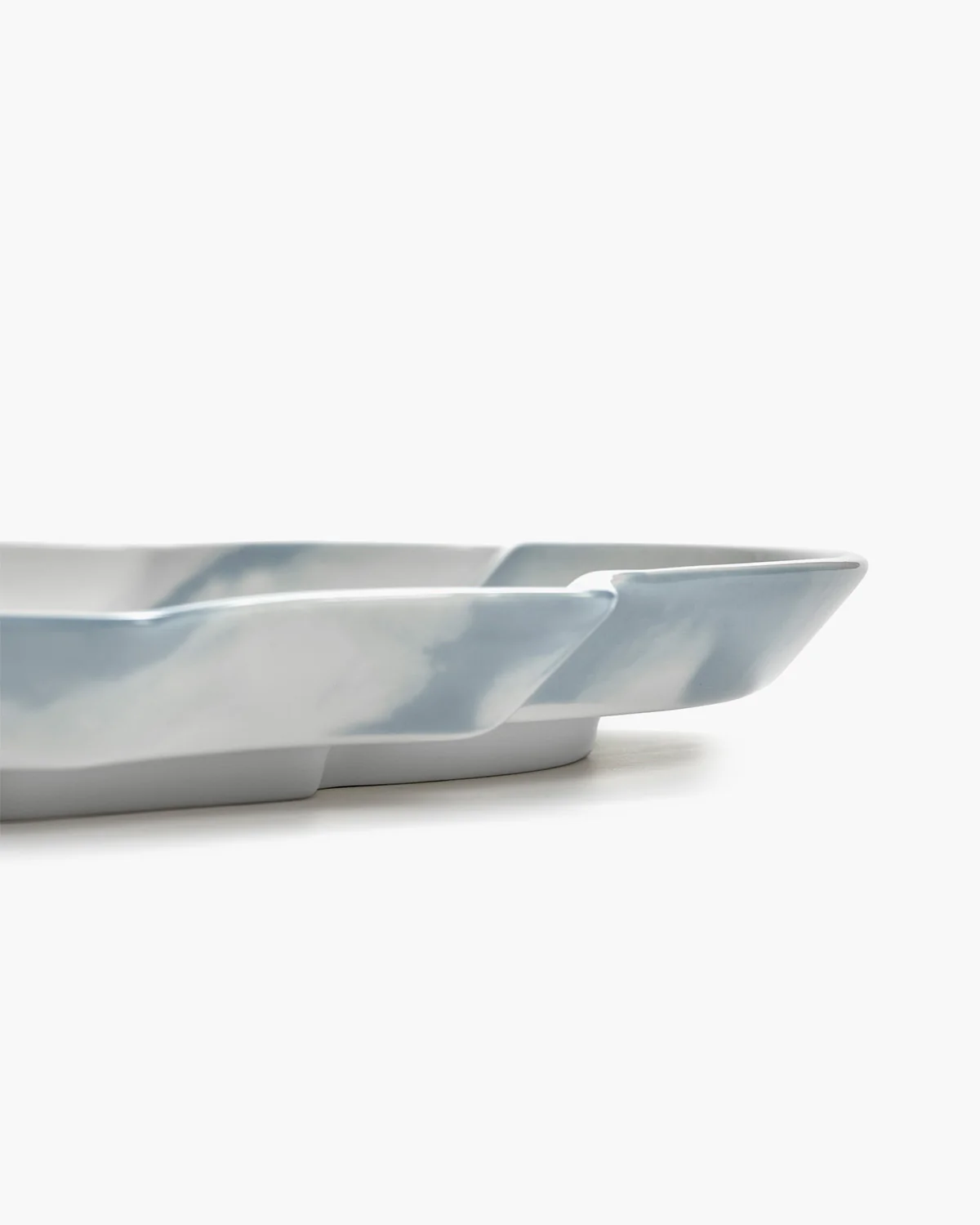Rêves de Rêves Ovale Servierplatte hellblau , Wolkengeschirr Platte oval, ca. 26,5 x 36,6 cm