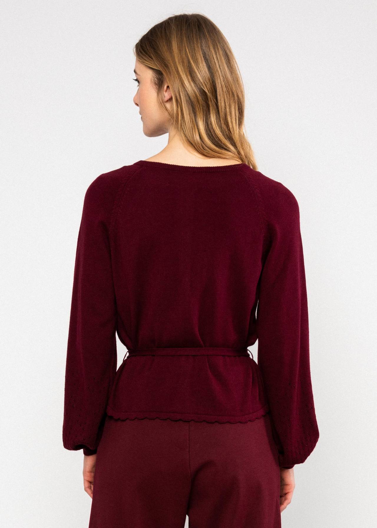 Blutsgeschwister Winter Strickjacke Tender Thoughts, burgundy dream knit