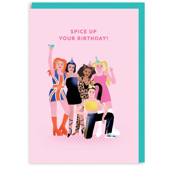 OH DEER Grußkarte ICONS Spice Girls Birthday Card, Geburtstag 