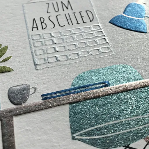 Doppelkarte Zum Abschied " Alles Gute und ganz viel Glück" Belly Button Design