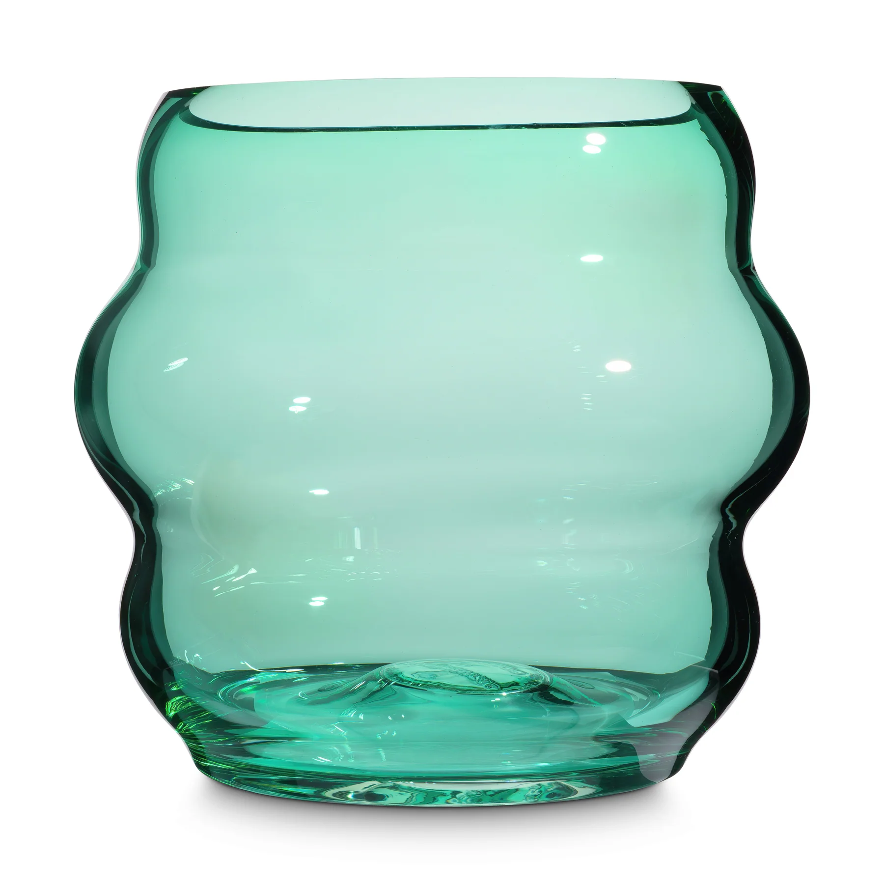 FUNDAMENTAL BERLIN Vase Muse M, EMERALD, Höhe ca. 18 cm, Glas 