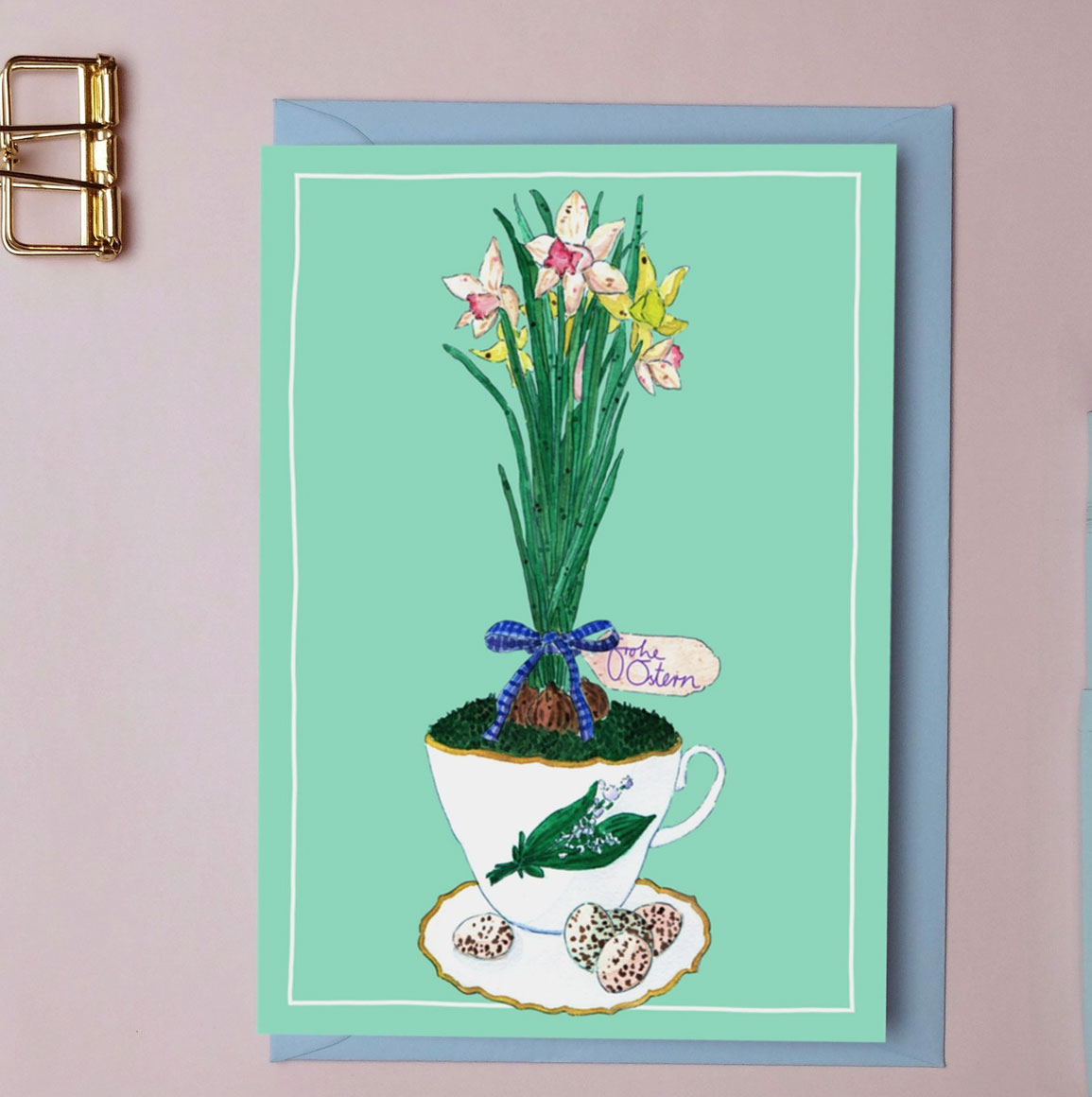 Grußkarte OSTERN "Osterblumen" mint von Wonder Of Today