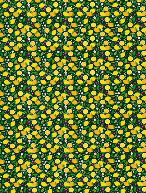 Geschenkpapier Limoncello, ca. 50 x 70 cm, kleine Zitronen