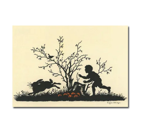 Postkarte Ostern "Scherenschnitt ohne Titel, ca. 1925", Josefine Allmayer