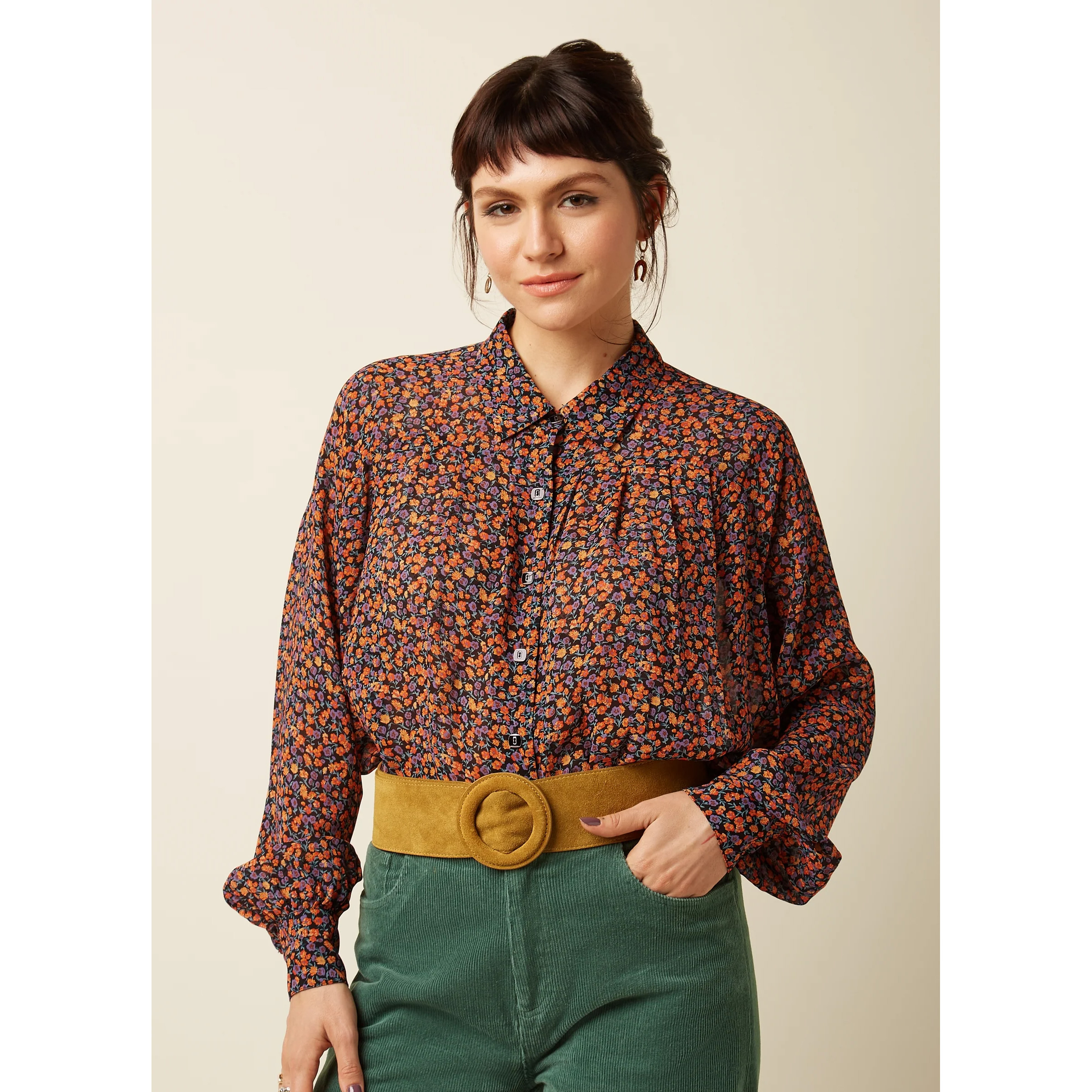 King Louie Gürtel Wide Belt, Farbe: Golden Brown - Belt, Wildleder