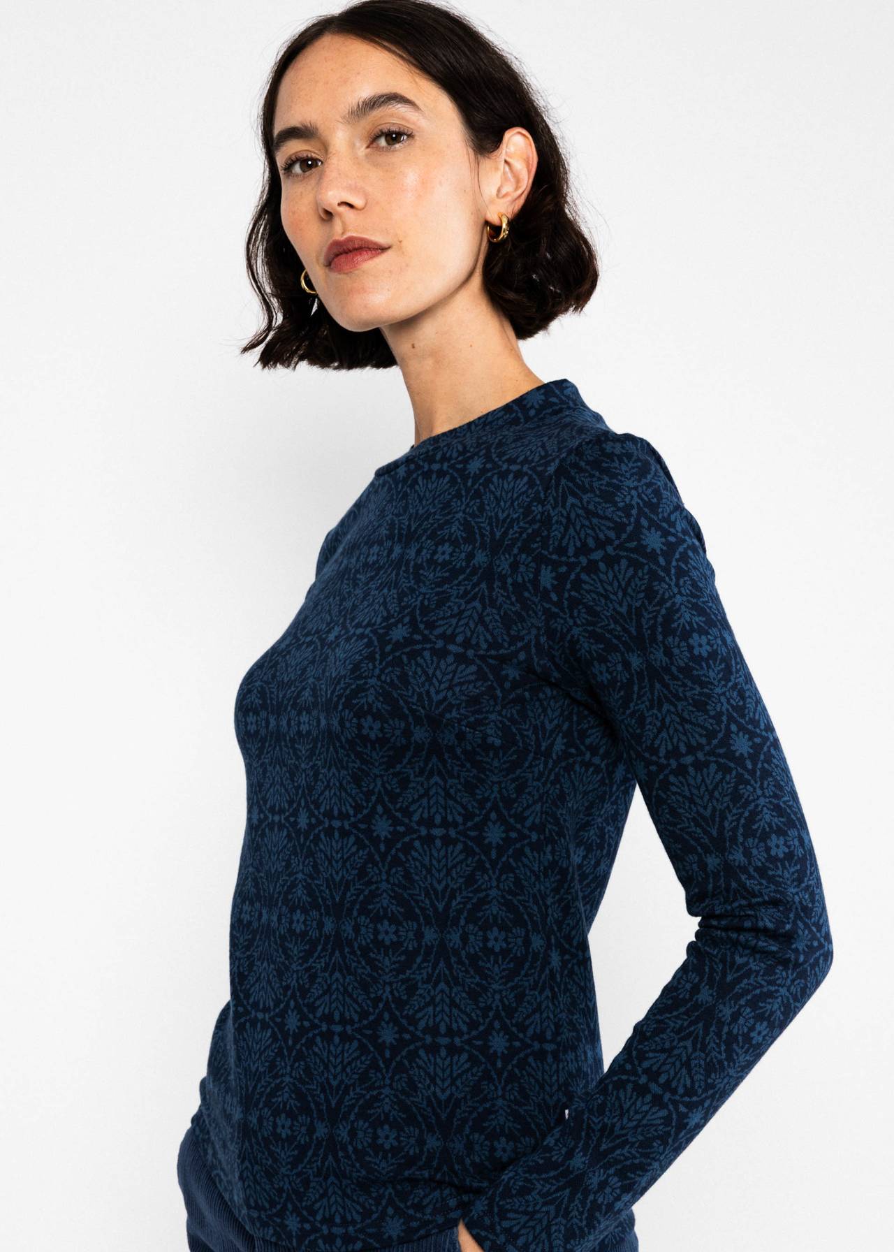 Blutsgeschwister Strickoberteil Safe and Warm Turtle blue harvest thanks