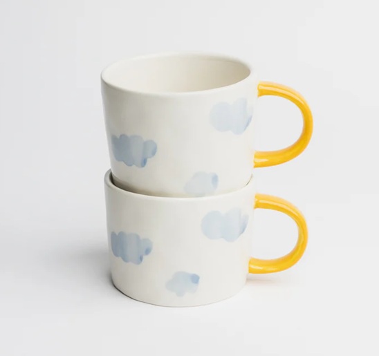 Tasse klein, Wolken, 150 ml, Keramik  