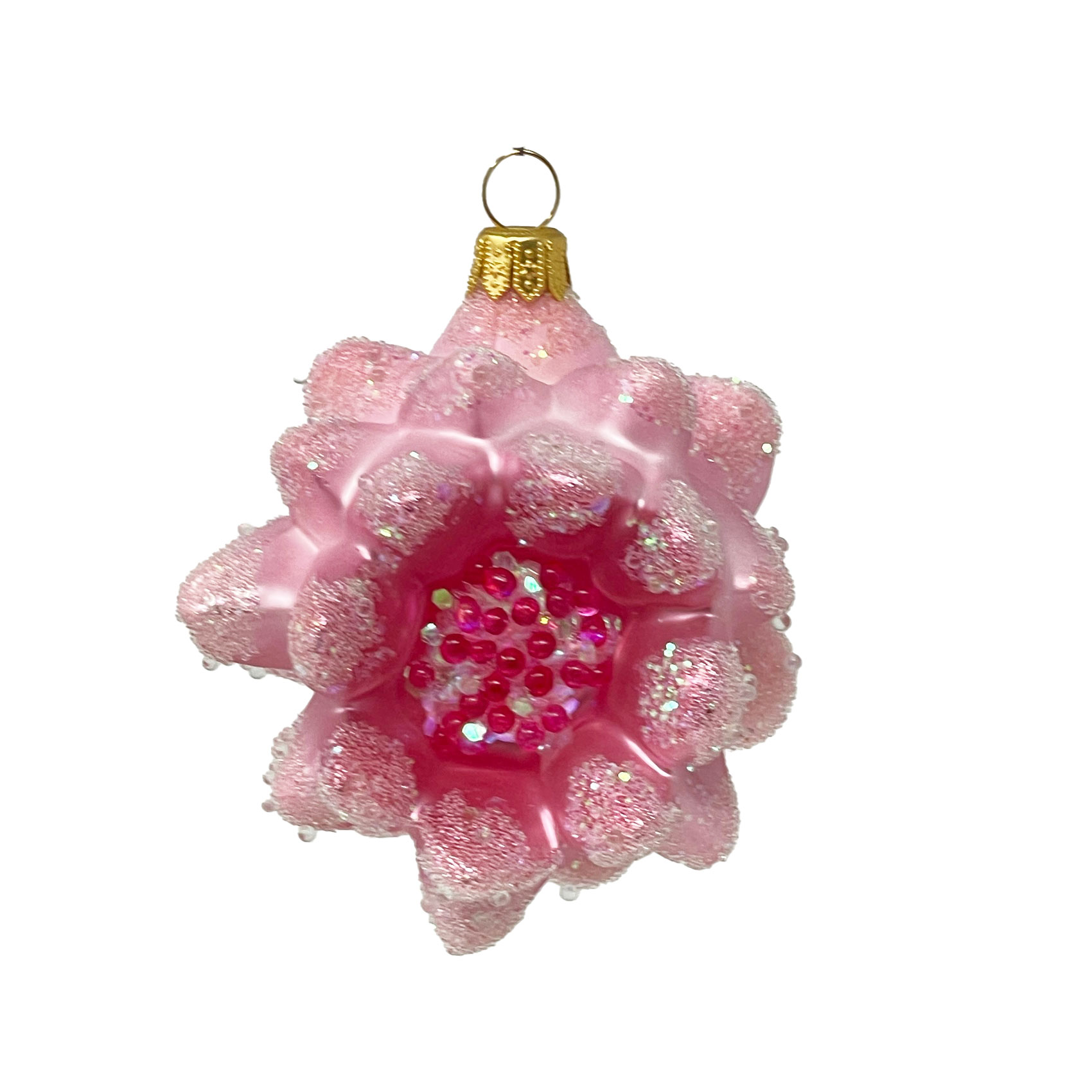 Christbaumkugel Wasserlilie/ Seerose, ca.  cm, Glas
