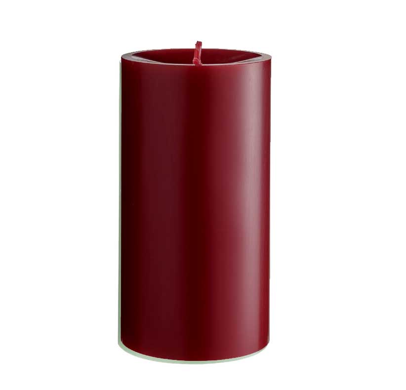 Engels Kerzen, Gegossene Stumpenkerze, D. 8 cm x 15 cm, Farbe: Brombeere