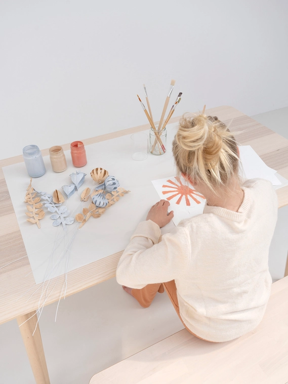 Jurianne Matter FIELD flowers large - WHITE, Bastelset 