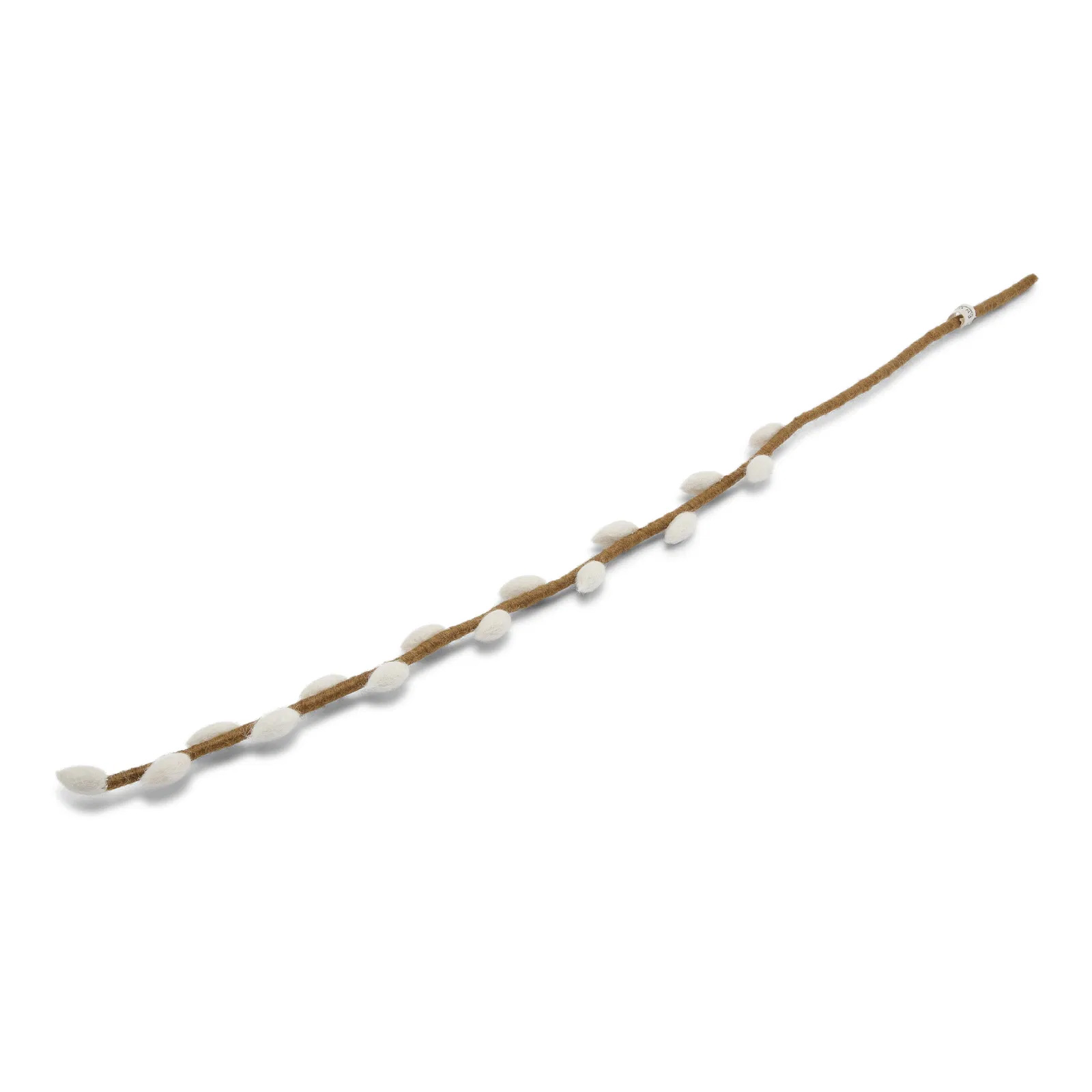 Gry & Sif  Filz Zweig Weidenkätzchen Weiß Groß, Fair Trade , ca. 62 cm , Long Willow Branch - White