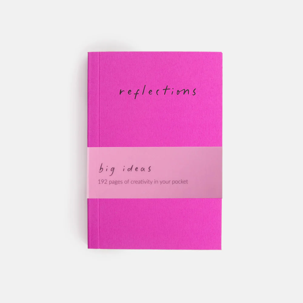 Caroline Gardner Notizbuch, Fuchsia Pink 'Reflections' A6 Softback Notebook