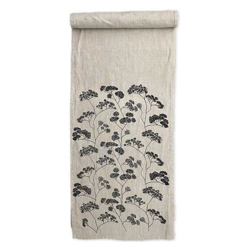 Tischläufer Leinen JOANA bedruckt ca. 150x40cm, natur von Dorothee Lehnen  