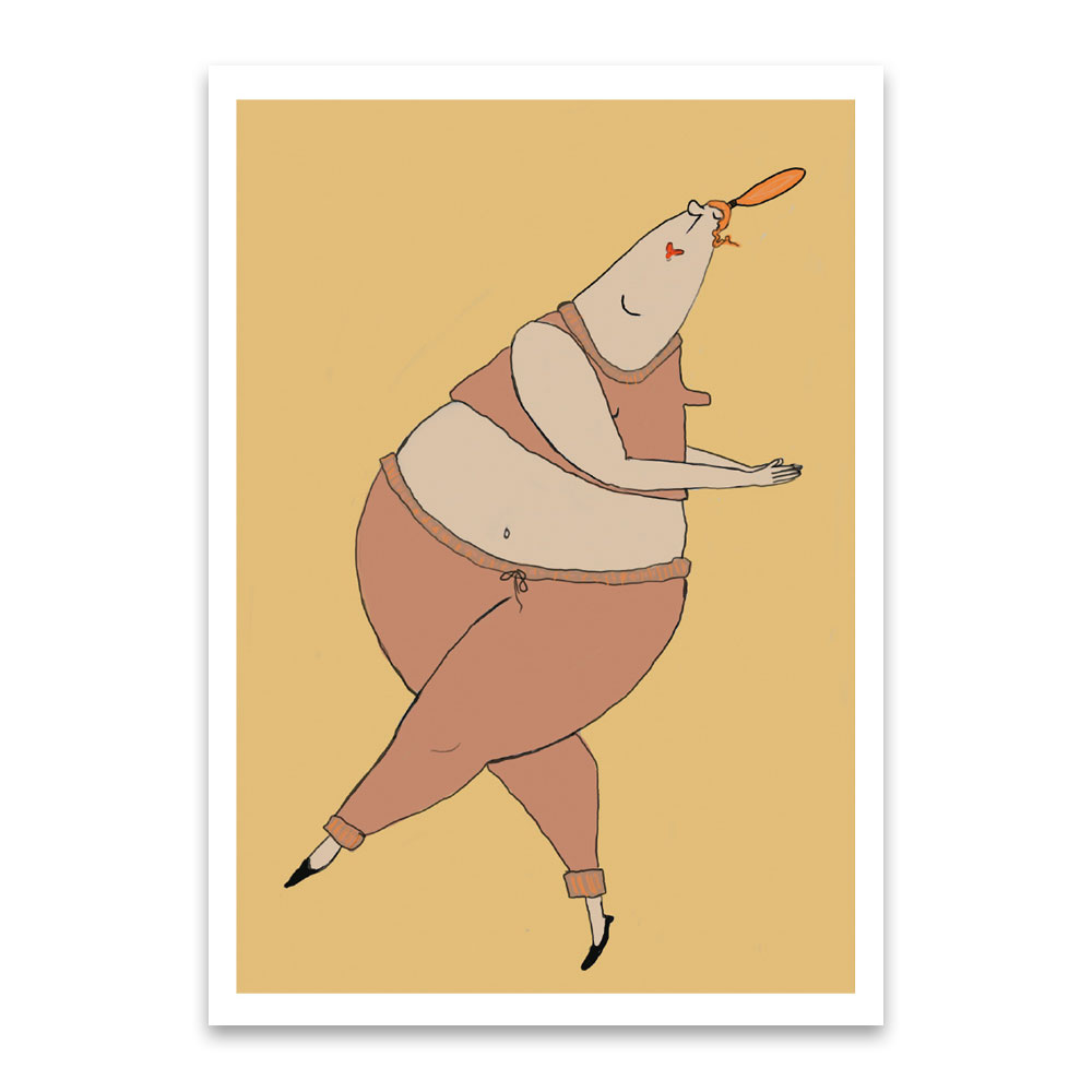 Postkarte kittiekatstudio "Yoga" von kittiekatstudio