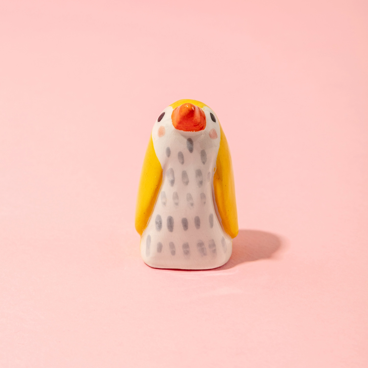 Ana Seixas Baby-Pinguin Gelb aus Portugal, Keramik ca. 5,5 cm, Handgefertigt 
