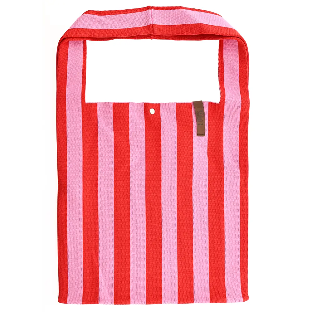 LOT83 Shopper Lois 53, Streifen Rot-Rosa, ca.  45 x 35 cm  