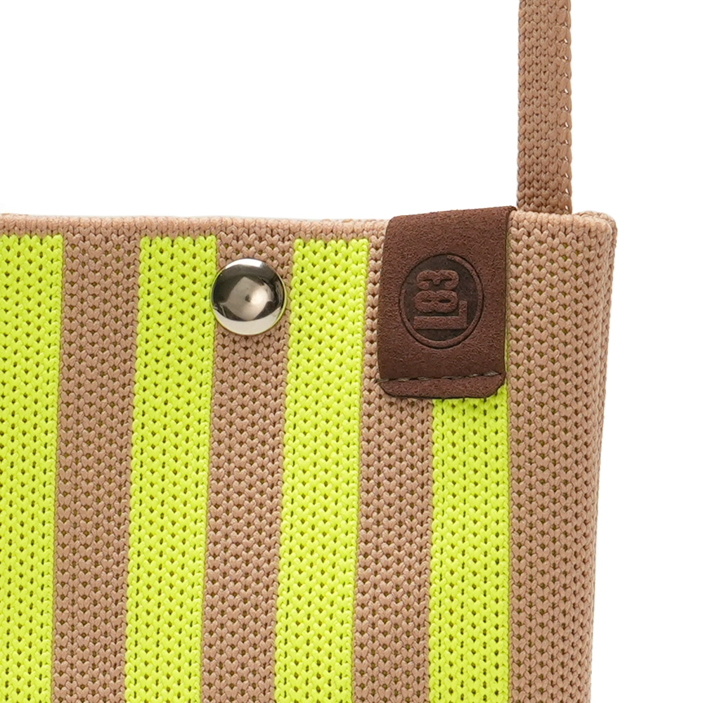 LOT83 Handytasche CHARLIE 02, Streifen Neon Gelb-Beige