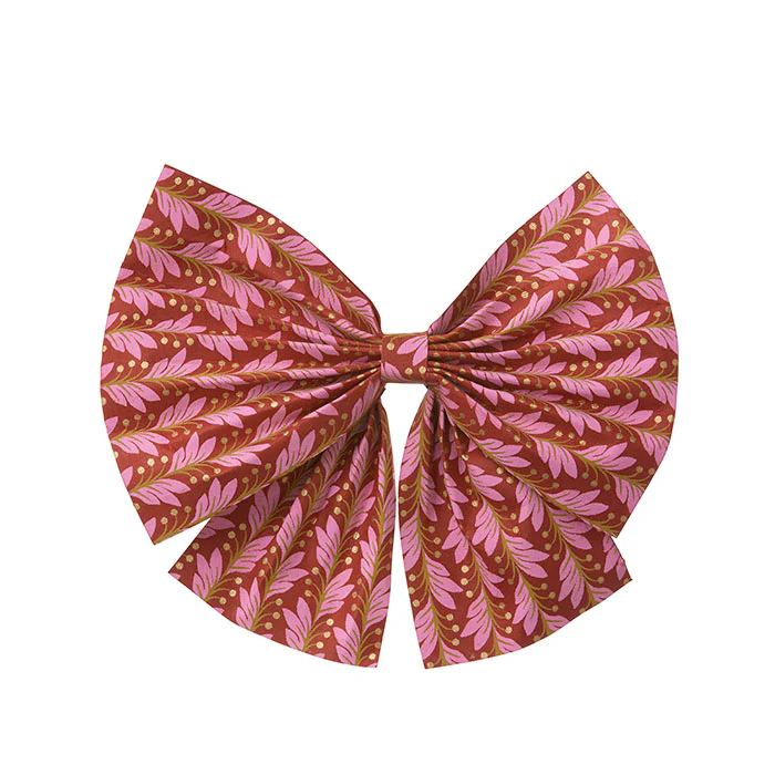 % Bungalow Papier Schleife Naya, Scharlachrot/Gold, ca. 20 cm, Paper Bow Naya 20cm Scarlet/Gold