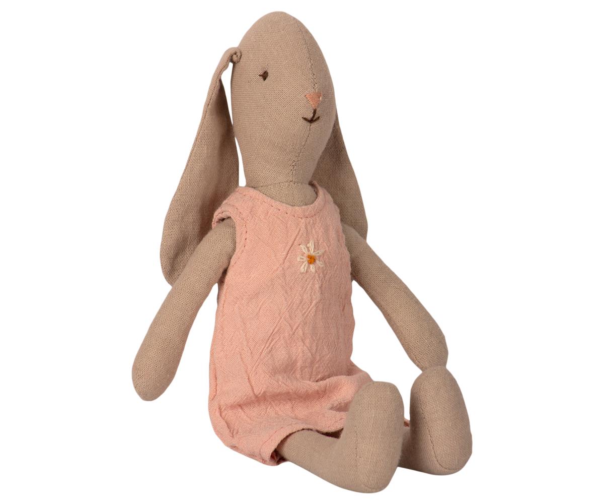 Maileg Hase Mädchen Bunny Größe 1 rosa Kleid Stoff Nostalgie Dänemark 22 cm 
