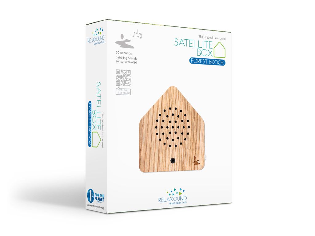 Satellitebox Forest Brook Wood von Zwitscherbox, Klang: Waldbach Plätschern 