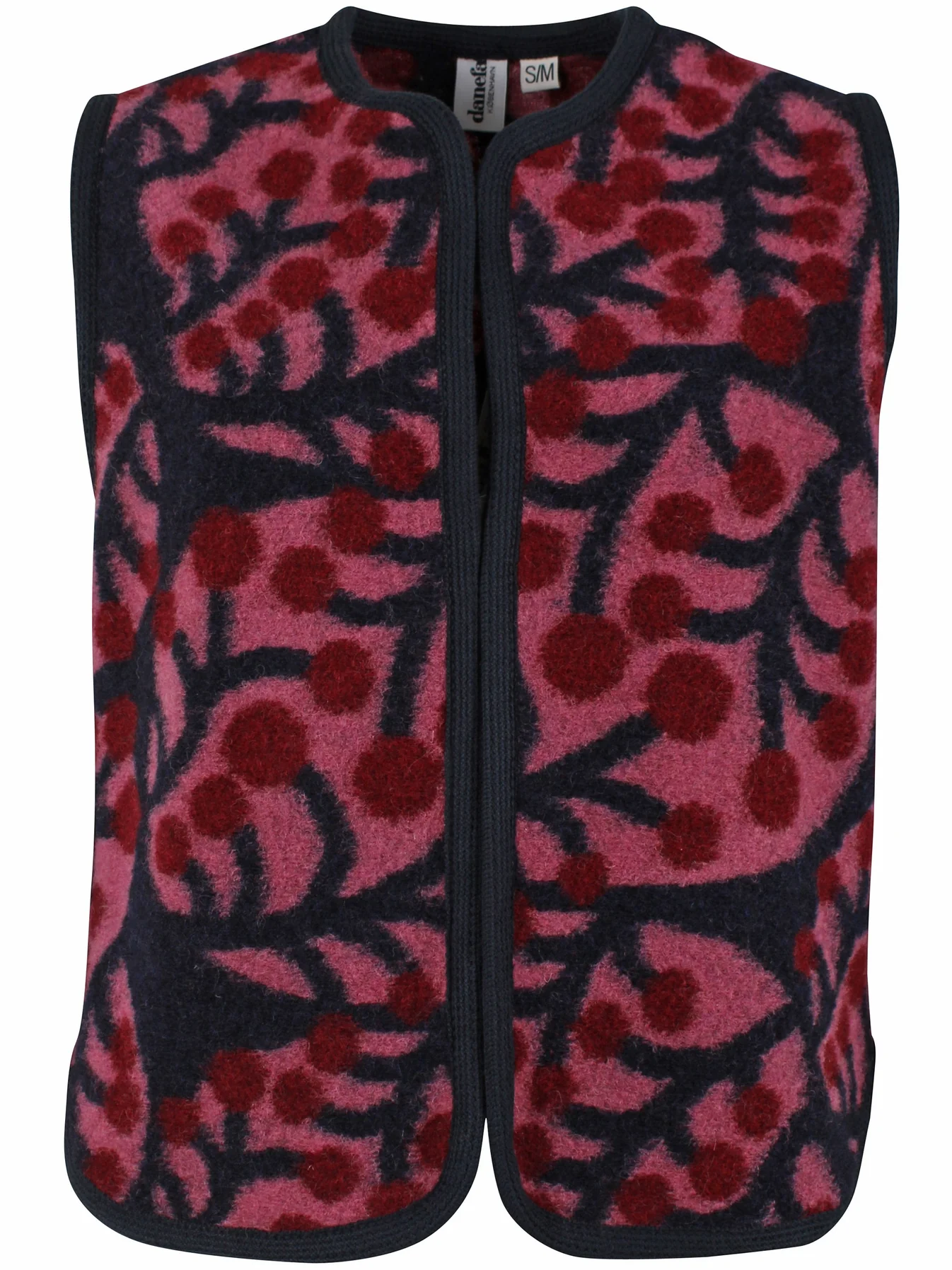 Danefae Danecobra Wool AOP Vest Soft Cherry MACRO MICRO JUMBO