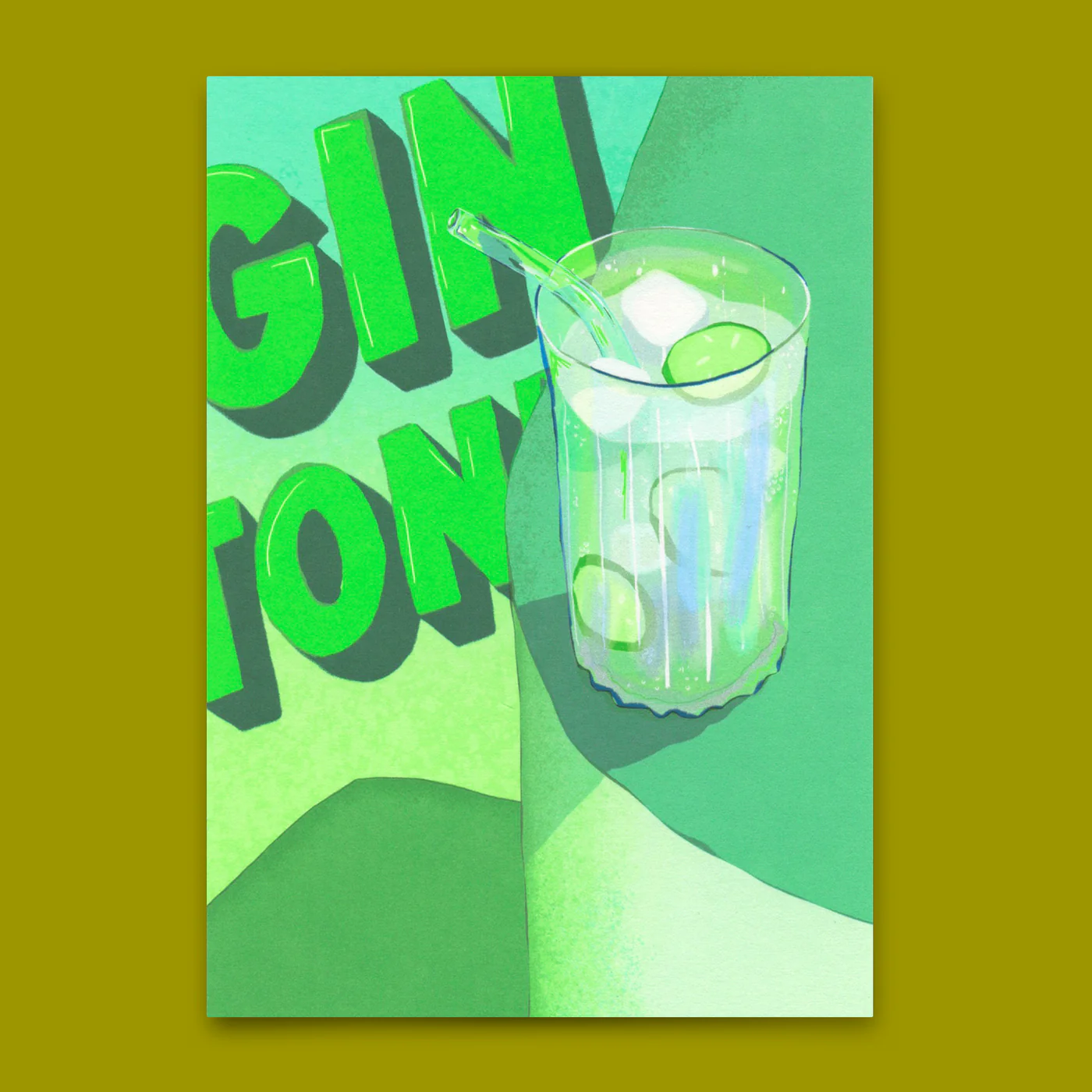 Postkarte "Gin & Tonic" | Coole Karte für jeden Anlass von Deli Cards 